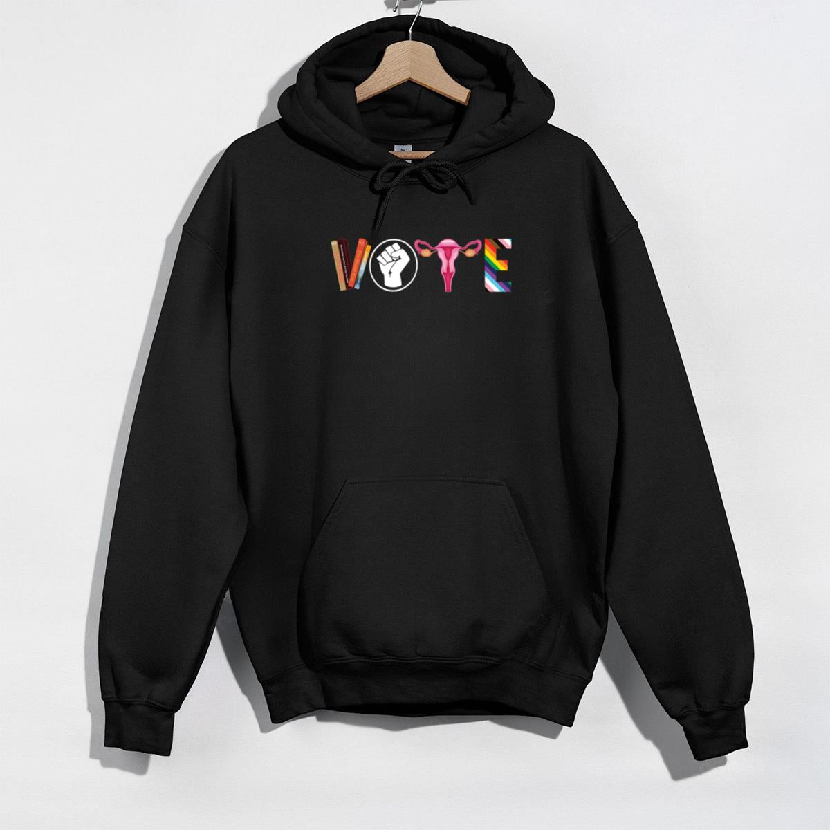 Vote Feminist Womens Rights Femi Book Symbol Classic Design Black Unisex T-Shirt