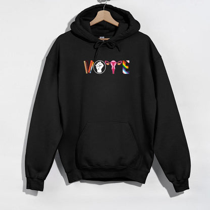 Vote Feminist Womens Rights Femi Book Symbol Classic Design Black Unisex T-Shirt