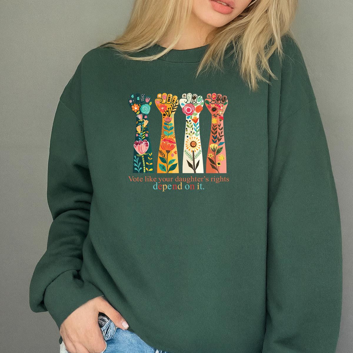 Voting Rights Feminist Reproductive Rights Activist Protest Slogan Black Unisex T-Shirt