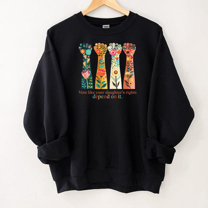 Voting Rights Feminist Reproductive Rights Activist Protest Slogan Black Unisex T-Shirt