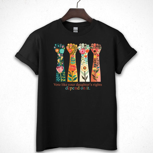 Voting Rights Feminist Reproductive Rights Activist Protest Slogan Black Unisex T-Shirt