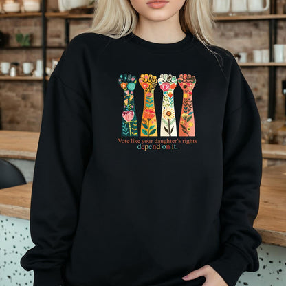 Voting Rights Feminist Reproductive Rights Activist Protest Slogan Black Unisex T-Shirt