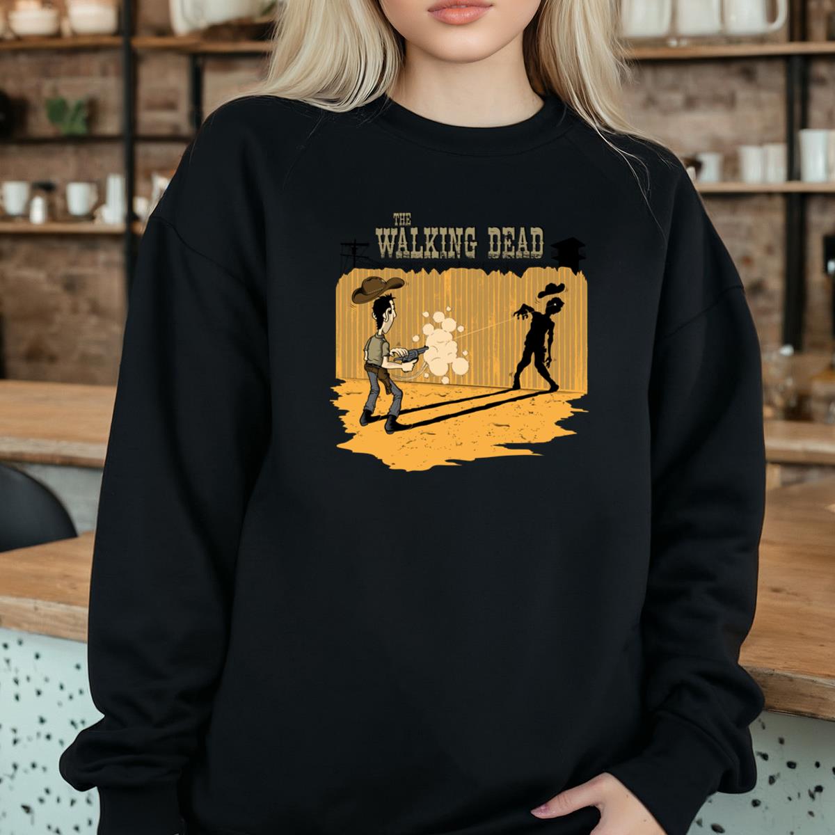 Walking Dead Cowboy vs Zombie Graphic T-Shirt 