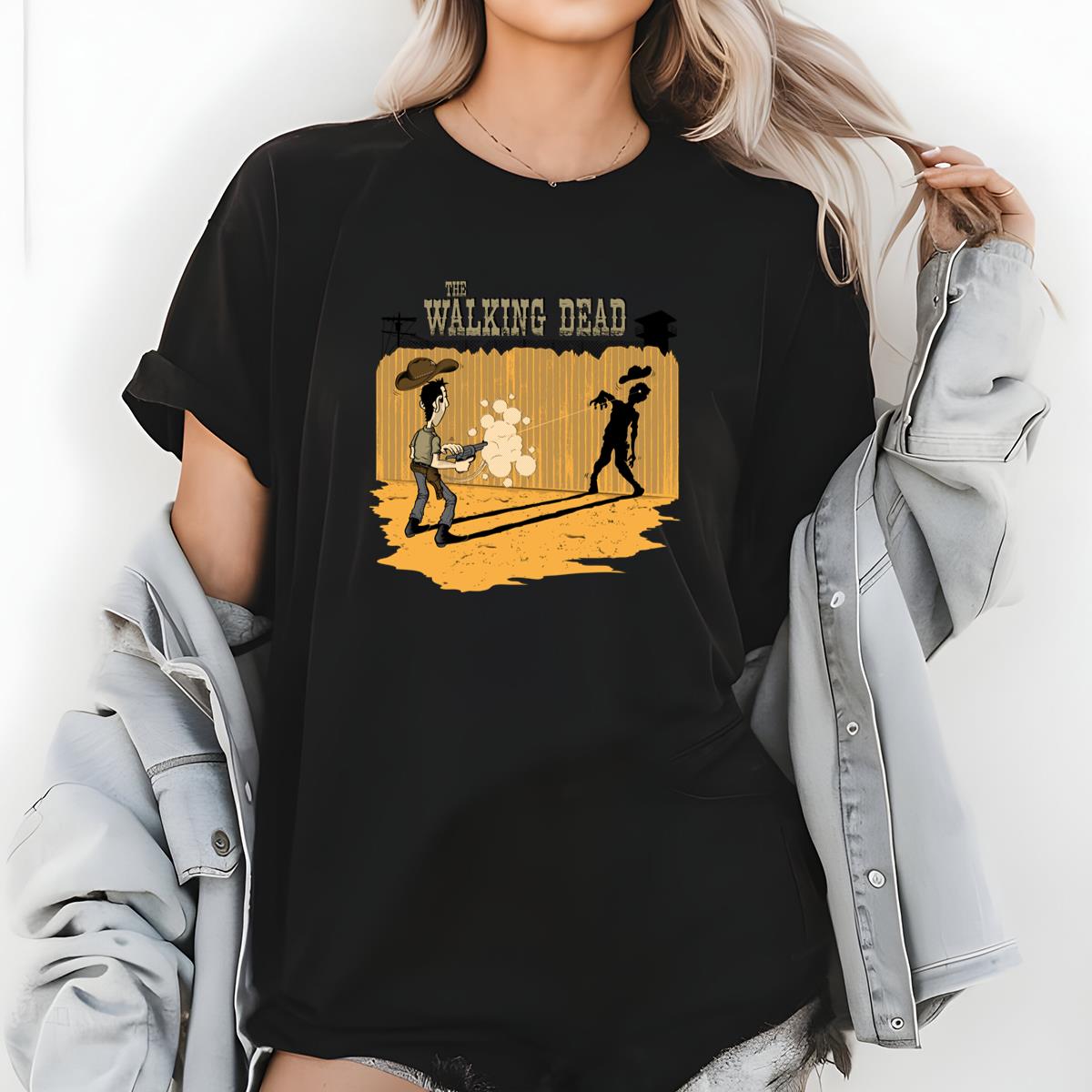 Walking Dead Cowboy vs Zombie Graphic T-Shirt 