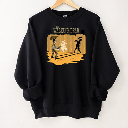 Walking Dead Cowboy vs Zombie Graphic T-Shirt 