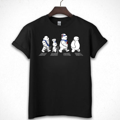 Walking Mascot Characters Crossing Graphic T-Shirt 