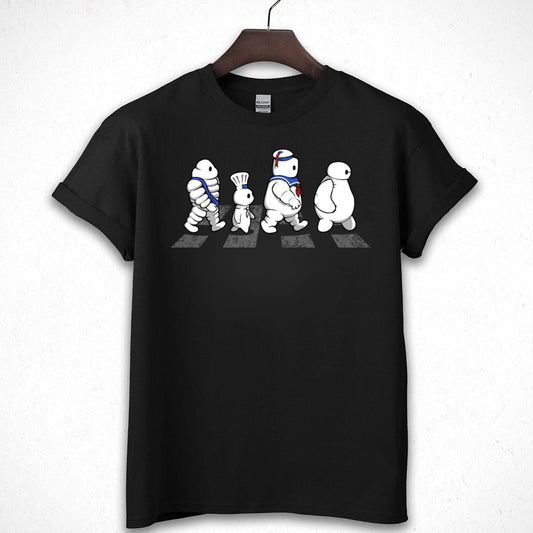 Walking Mascot Characters Crossing Graphic T-Shirt 