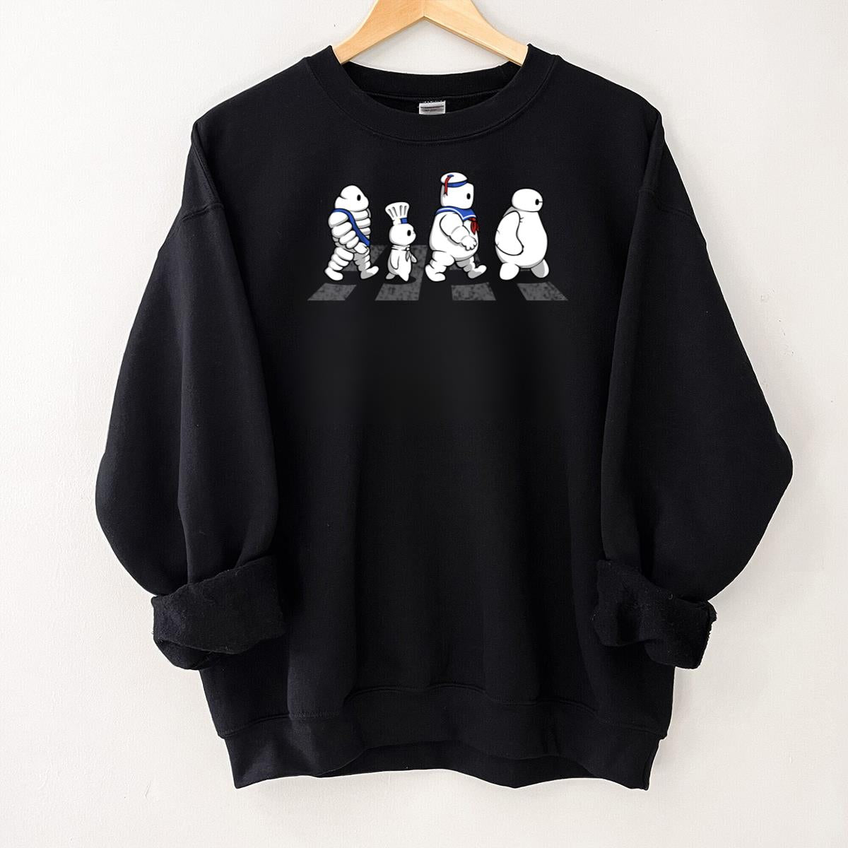 Walking Mascot Characters Crossing Graphic T-Shirt 