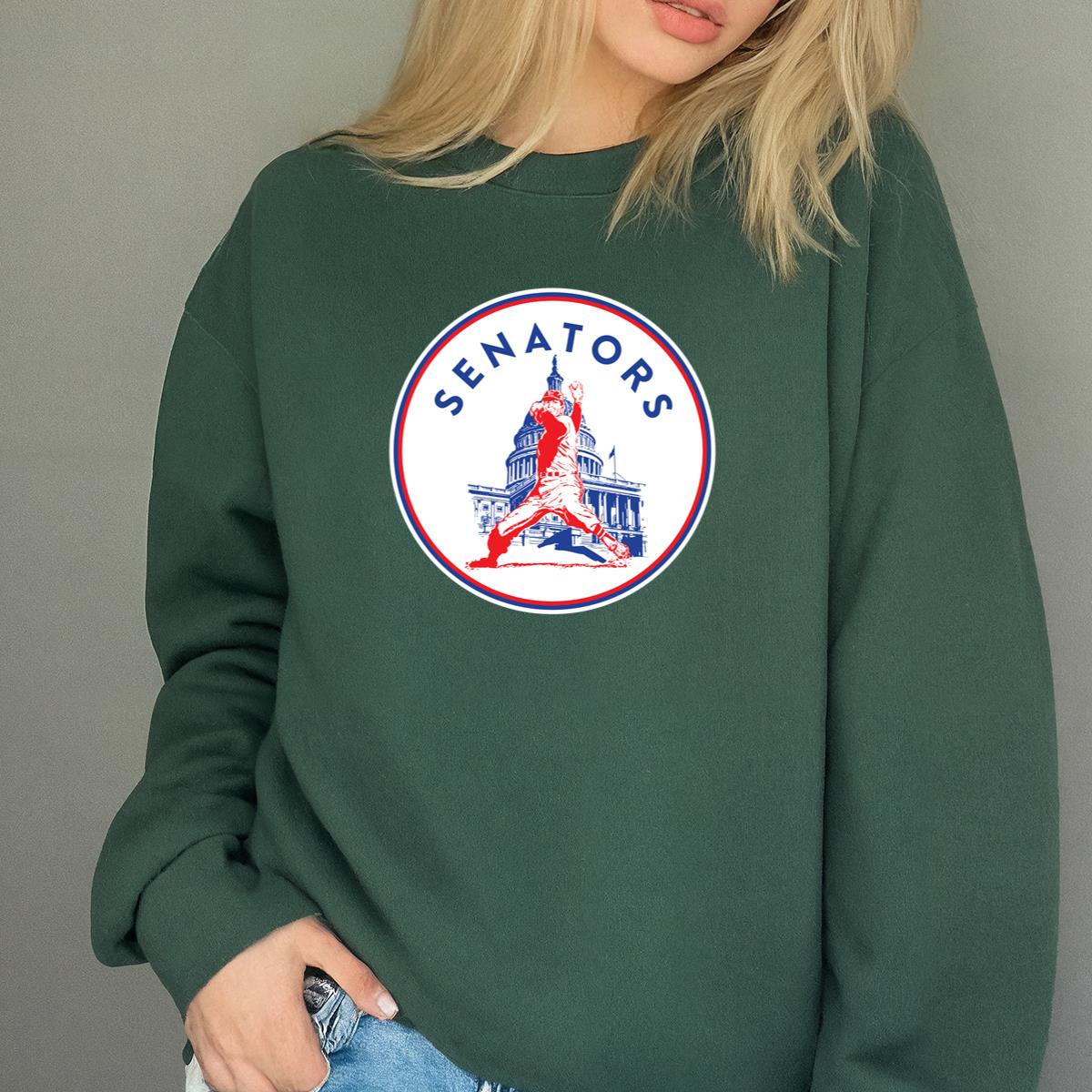 Washington Senators Vintage Distressed Logo Official Fan Black Unisex T-Shirt