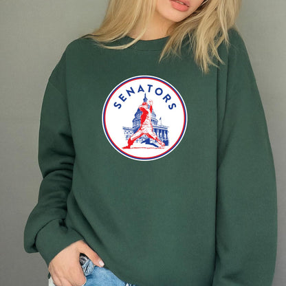 Washington Senators Vintage Distressed Logo Official Fan Black Unisex T-Shirt