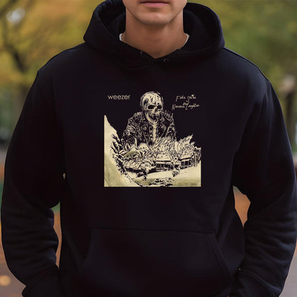 Weezer Band Vintage 90s Fake Smiles And Nervous Laughter Fan Black Unisex T-Shirt