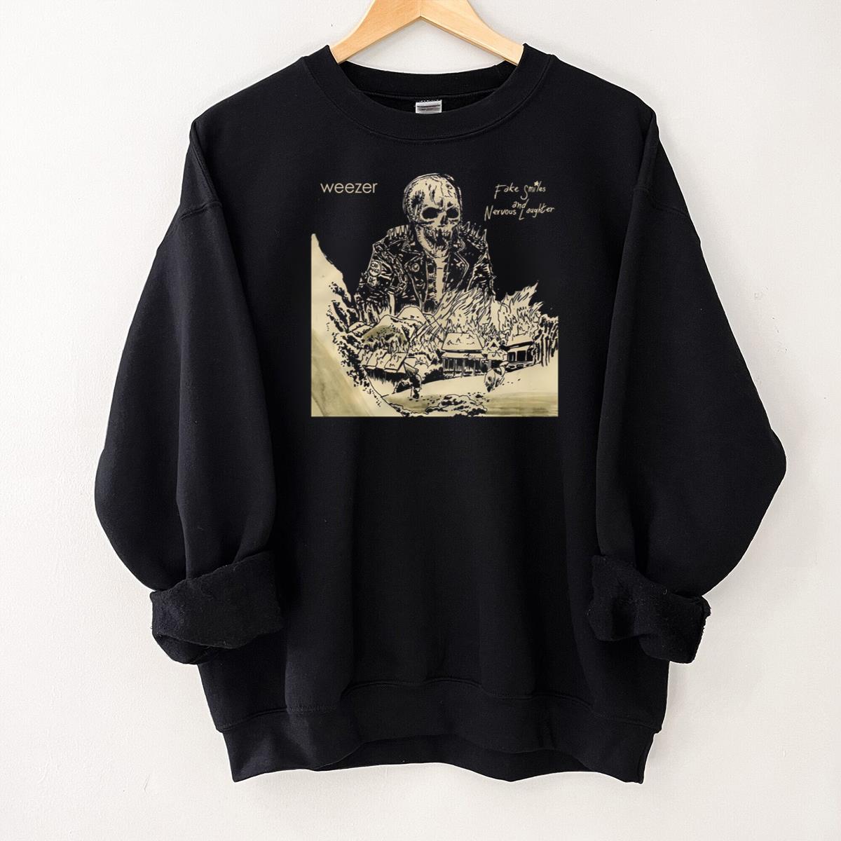 Weezer Band Vintage 90s Fake Smiles And Nervous Laughter Fan Black Unisex T-Shirt