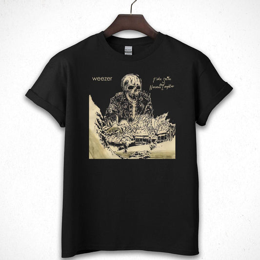 Weezer Band Vintage 90s Fake Smiles And Nervous Laughter Fan Black Unisex T-Shirt