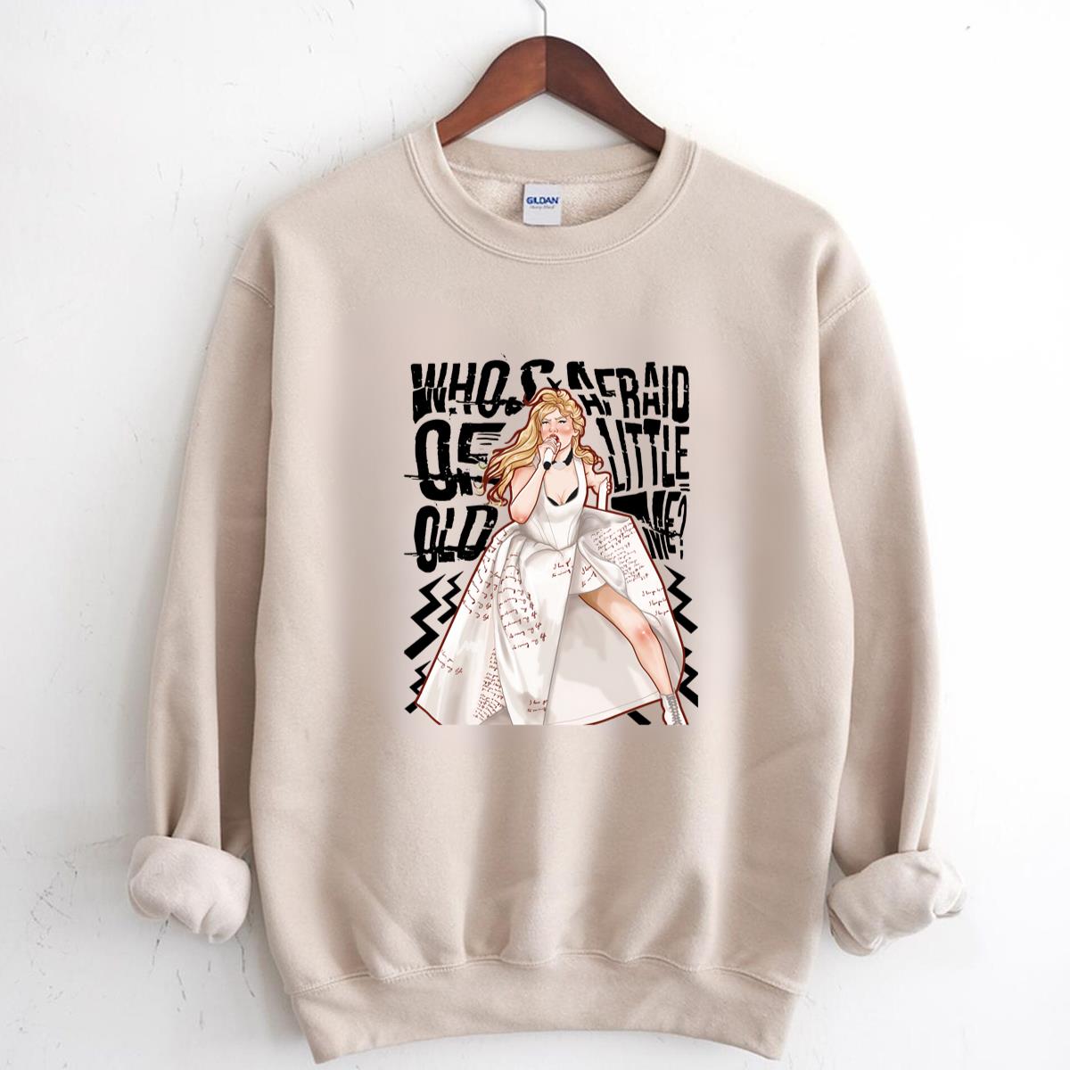 Who Afraid Vintage 80s Rock Band Fan Crewneck Sweatshirt Unisex