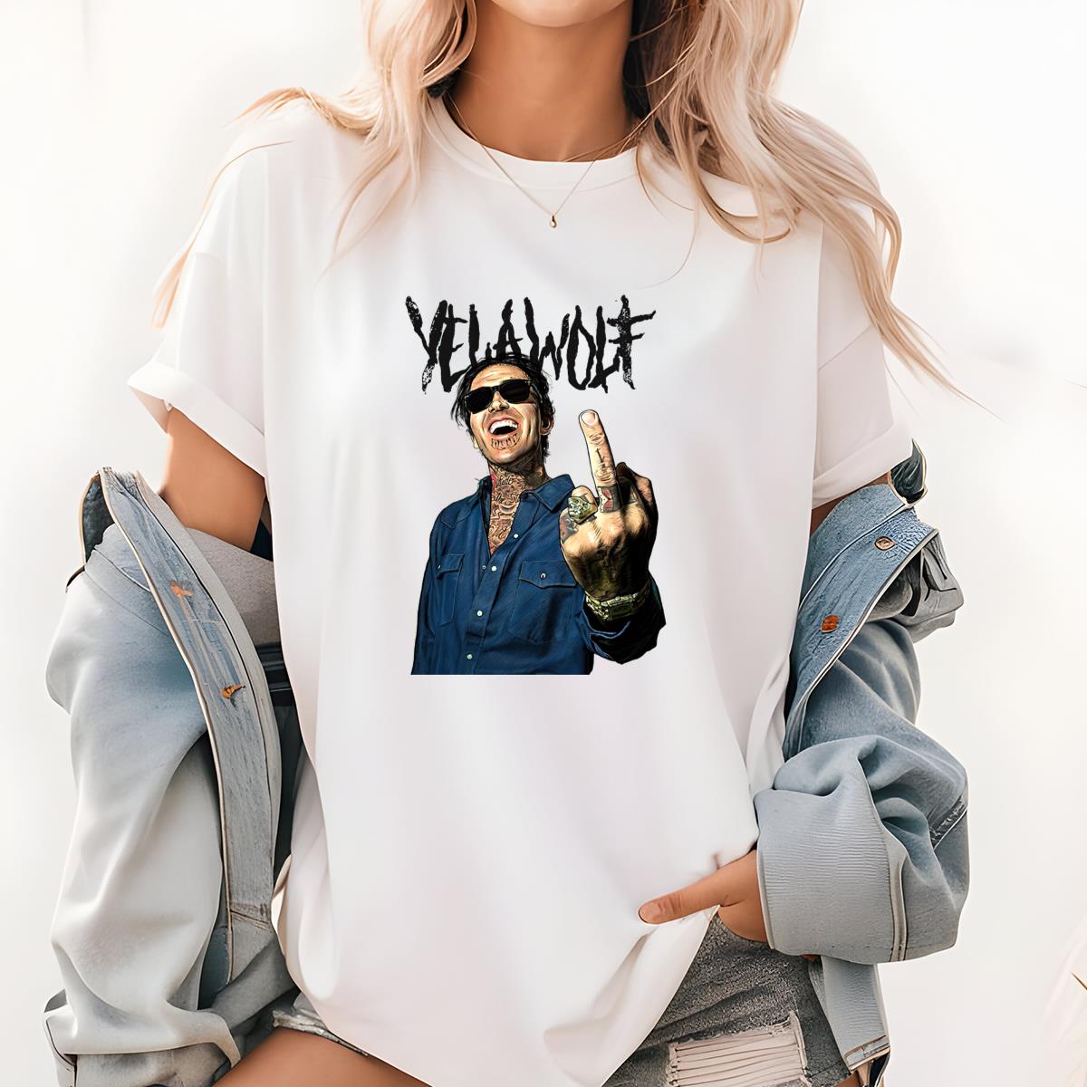 Yelawolf Slumerican Middle Finger Vintage 2010s Rap Artist Fan Unisex T-Shirt