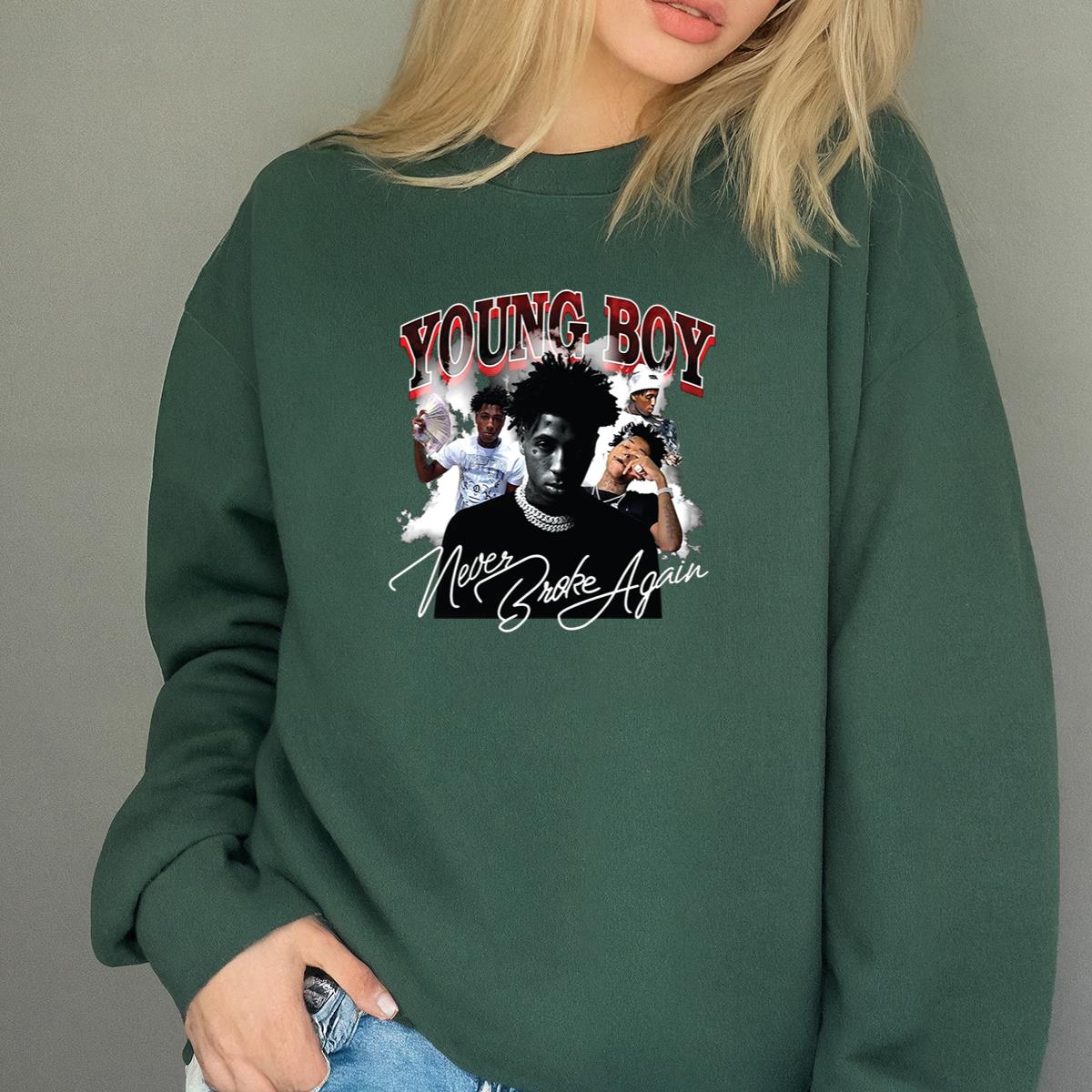 Young Boy Never Broke Again Vintage 90s Rap Music Official Fan Black Unisex T-Shirt