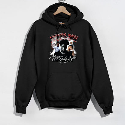 Young Boy Never Broke Again Vintage 90s Rap Music Official Fan Black Unisex T-Shirt