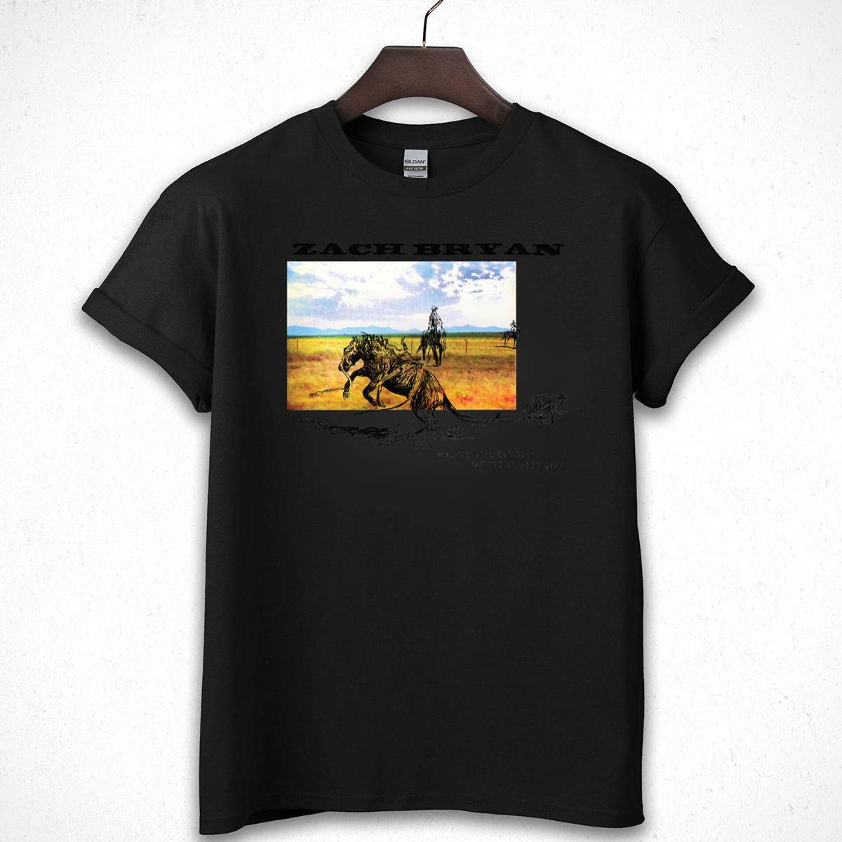 Zach Bryan Vintage Country Music Artist Official Fan Black Unisex T-Shirt