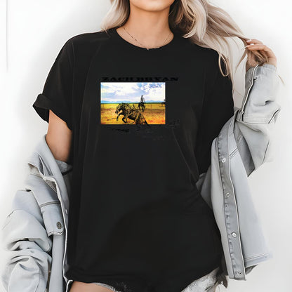 Zach Bryan Vintage Country Music Artist Official Fan Black Unisex T-Shirt